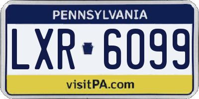 PA license plate LXR6099