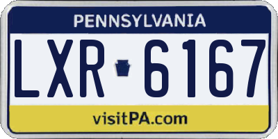 PA license plate LXR6167