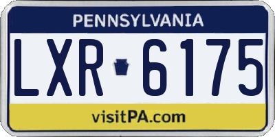 PA license plate LXR6175