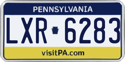 PA license plate LXR6283