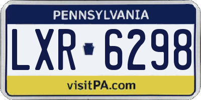 PA license plate LXR6298
