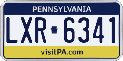 PA license plate LXR6341