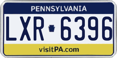 PA license plate LXR6396