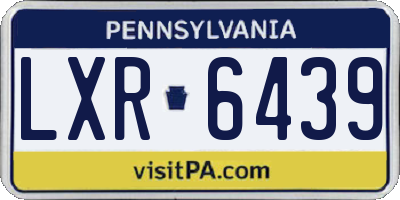 PA license plate LXR6439