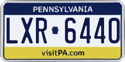 PA license plate LXR6440