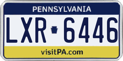 PA license plate LXR6446