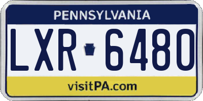 PA license plate LXR6480