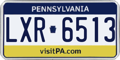 PA license plate LXR6513