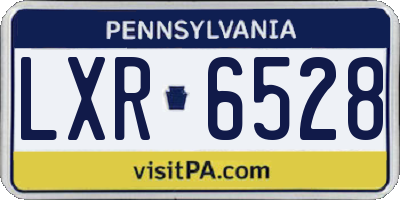 PA license plate LXR6528