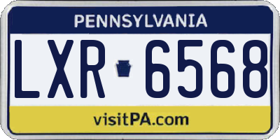 PA license plate LXR6568