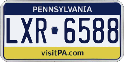 PA license plate LXR6588