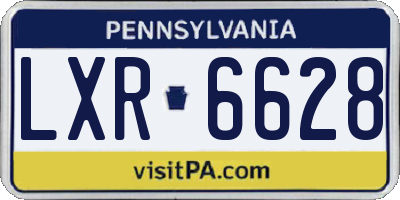 PA license plate LXR6628