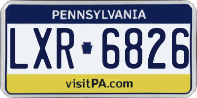 PA license plate LXR6826