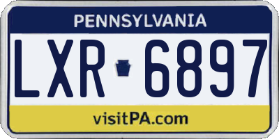 PA license plate LXR6897