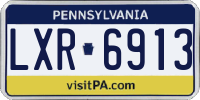 PA license plate LXR6913