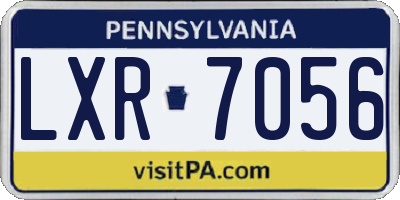 PA license plate LXR7056