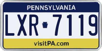 PA license plate LXR7119