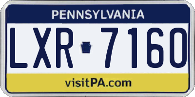 PA license plate LXR7160