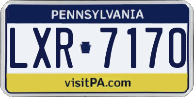 PA license plate LXR7170