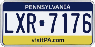 PA license plate LXR7176