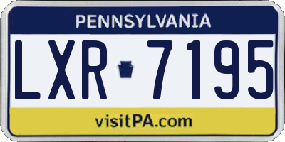 PA license plate LXR7195