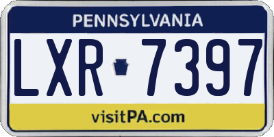 PA license plate LXR7397