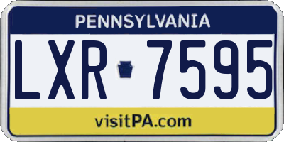 PA license plate LXR7595