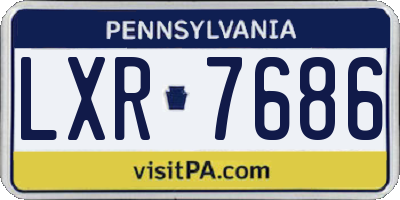 PA license plate LXR7686