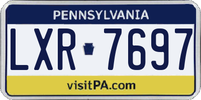 PA license plate LXR7697