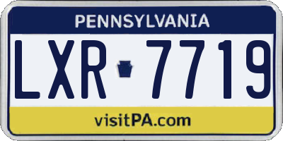 PA license plate LXR7719