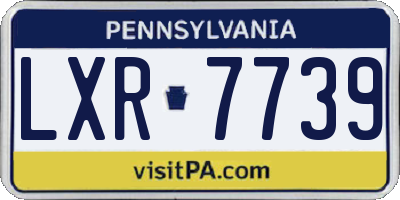 PA license plate LXR7739