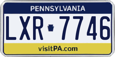 PA license plate LXR7746