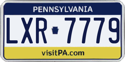 PA license plate LXR7779