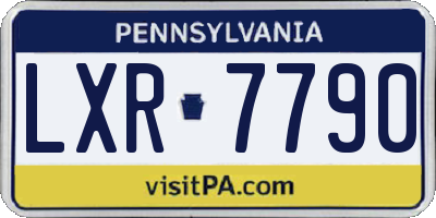 PA license plate LXR7790