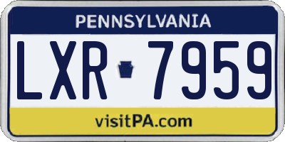 PA license plate LXR7959