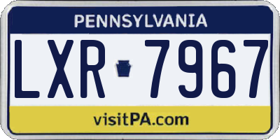 PA license plate LXR7967