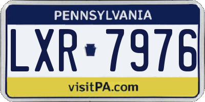 PA license plate LXR7976