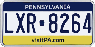 PA license plate LXR8264