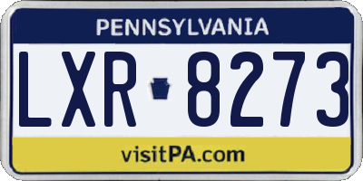 PA license plate LXR8273