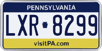 PA license plate LXR8299
