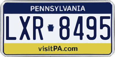 PA license plate LXR8495