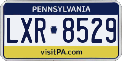 PA license plate LXR8529