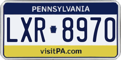 PA license plate LXR8970