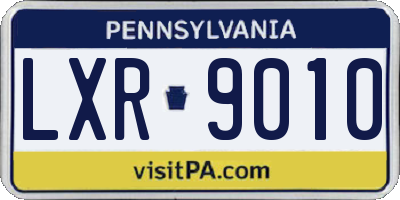 PA license plate LXR9010
