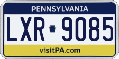 PA license plate LXR9085