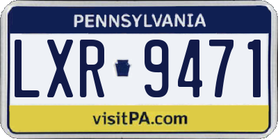 PA license plate LXR9471