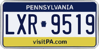 PA license plate LXR9519