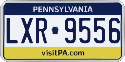 PA license plate LXR9556