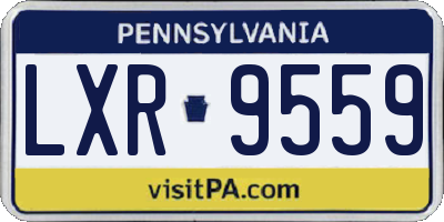PA license plate LXR9559