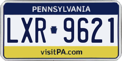 PA license plate LXR9621